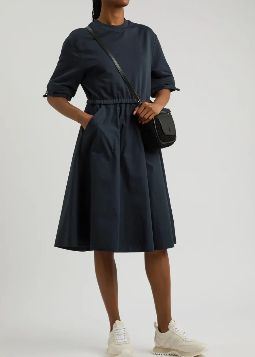 Abito cotton and woven midi dress
