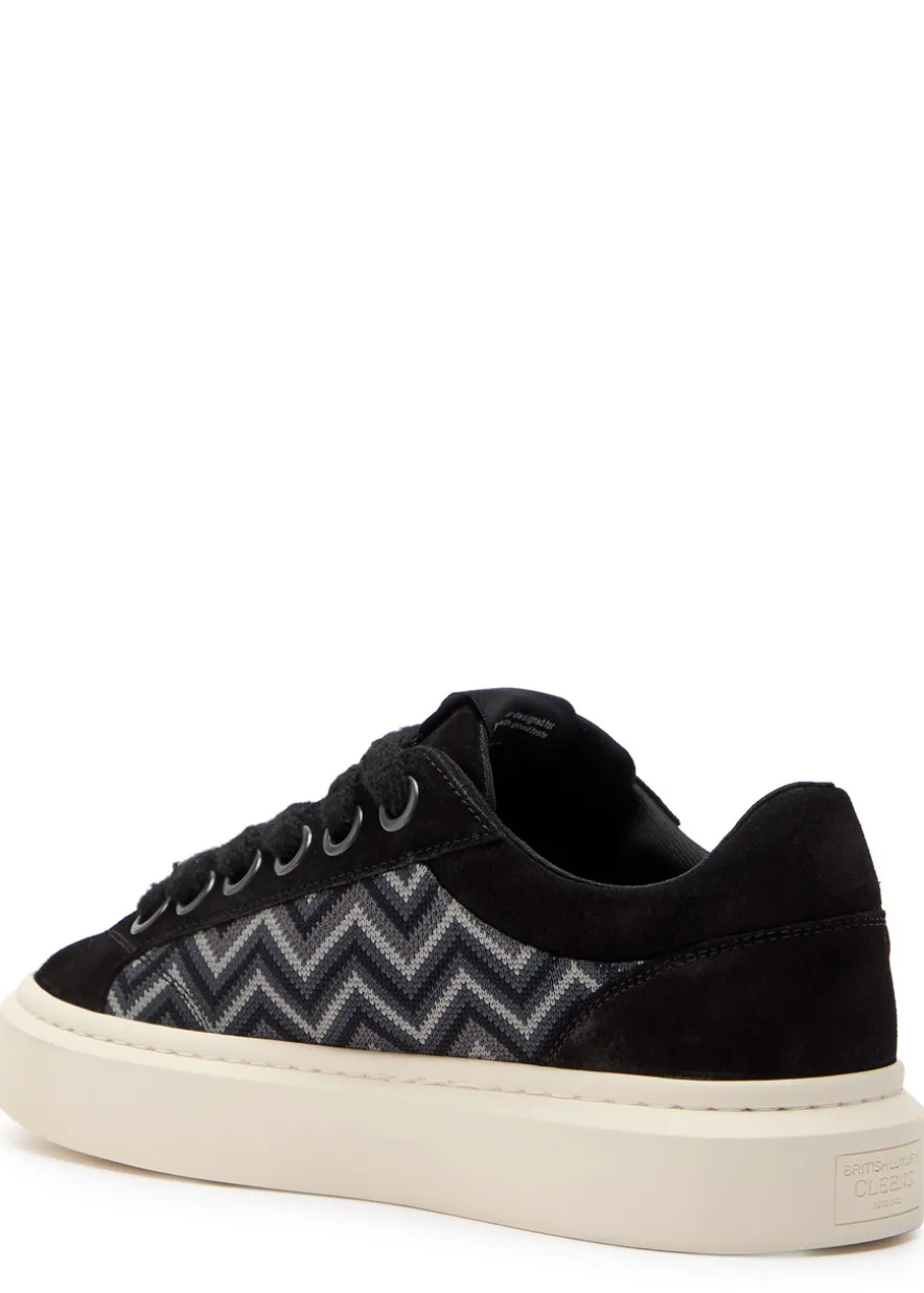Ace chevron-knit suede sneakers