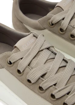 Ace panelled leather and suede sneakers
