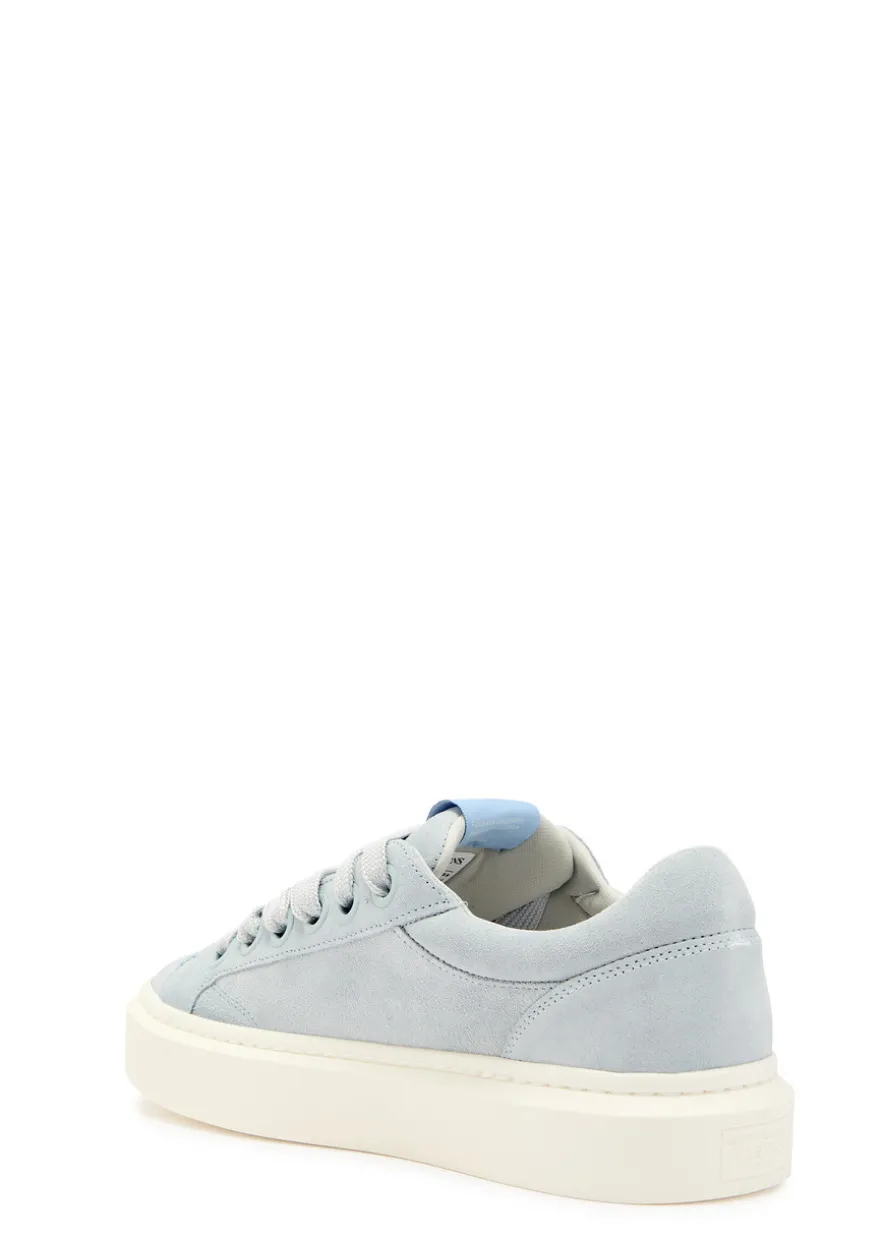 Ace panelled leather and suede sneakers