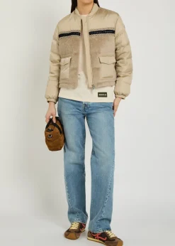Achillee padded panelled nylon jacket