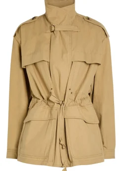 Adelys cotton-blend gabardine trench jacket