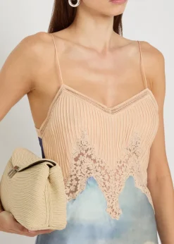 Adolphine printed lace and silk maxi dress