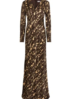 Adore printed crinkled satin midi dress