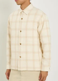 Adwin checked cotton-blend overshirt