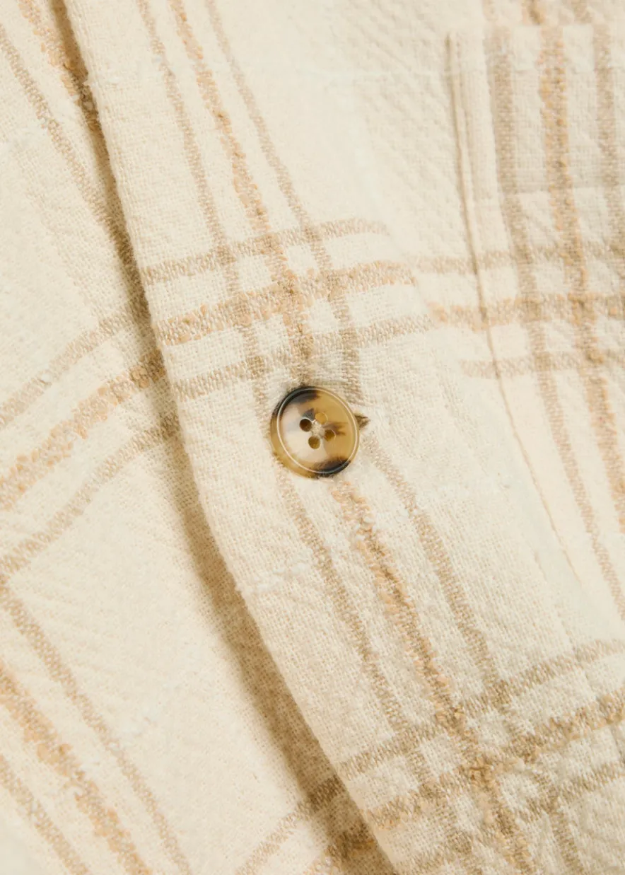 Adwin checked cotton-blend overshirt