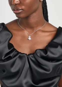 Agantha Bas Relief pavé necklace