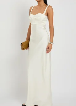 Aglaya satin maxi dress
