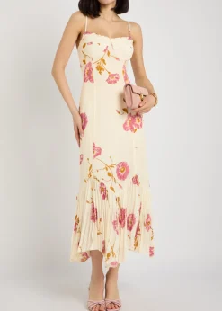 Aiko floral-print chiffon midi dress