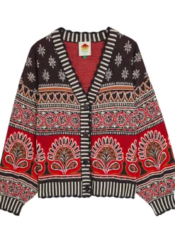 Ainika Groove patterned cotton cardigan