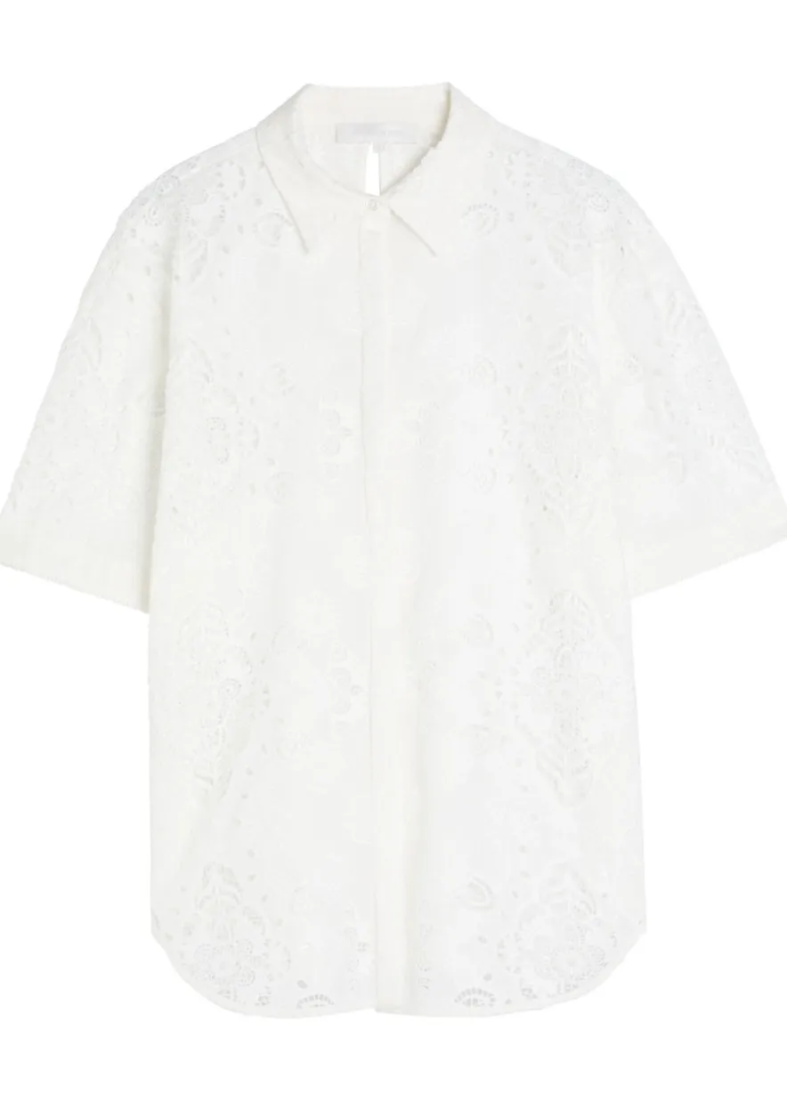 Akari lace and embroidered shirt