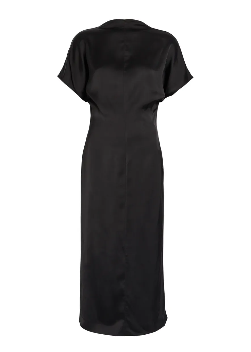 Aker low-back satin midi dress