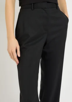 Alba flared-leg stretch-wool trousers
