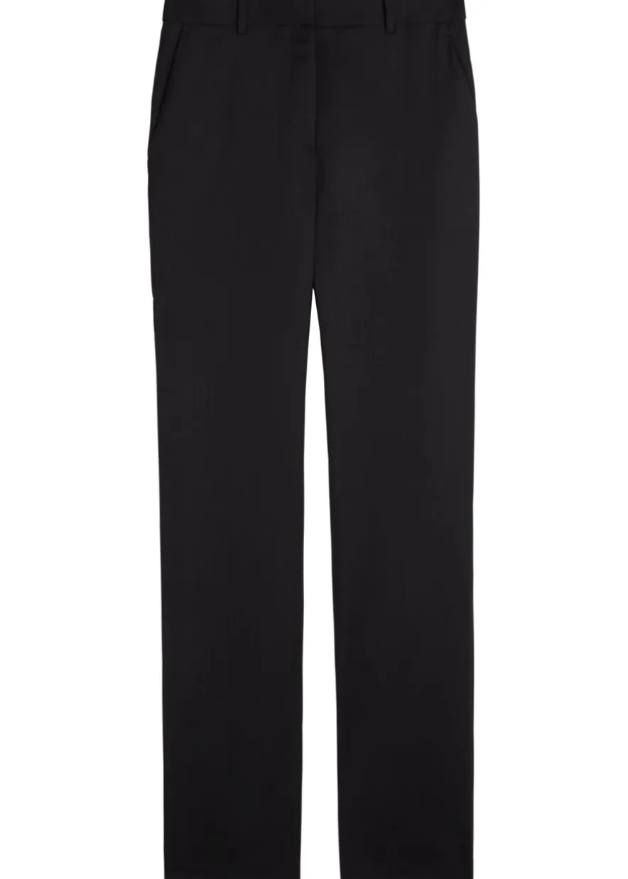 Alba flared-leg stretch-wool trousers