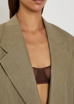 Alden unlined stretch-mesh bra