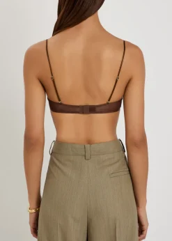 Alden unlined stretch-mesh bra