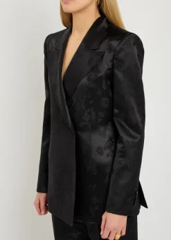 Aleah floral-jacquard blazer