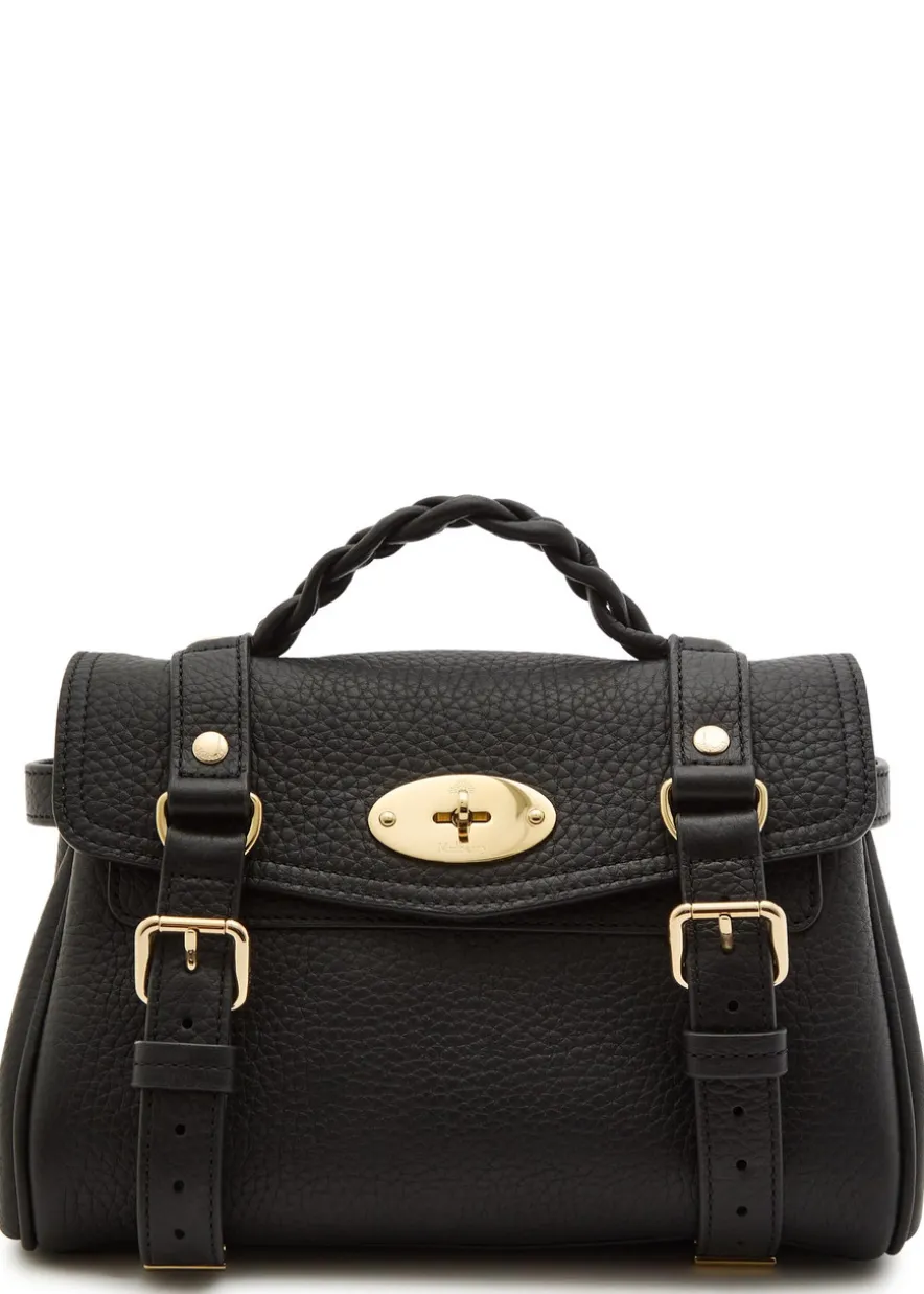 Alexa mini grained leather top handle bag