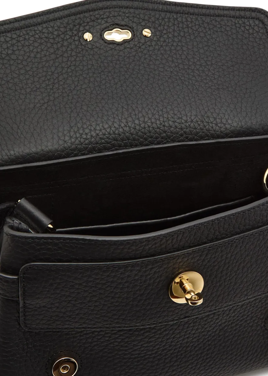 Alexa mini grained leather top handle bag