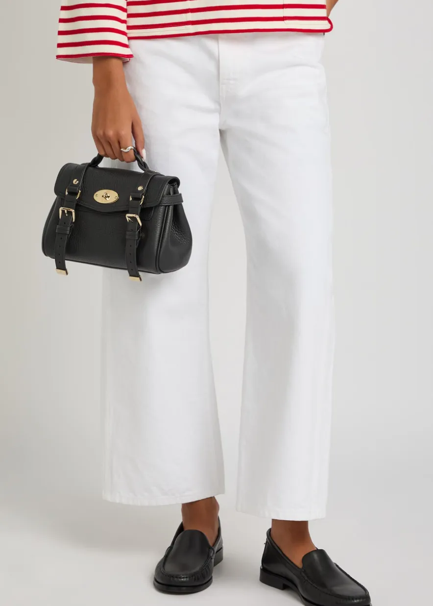 Alexa mini grained leather top handle bag