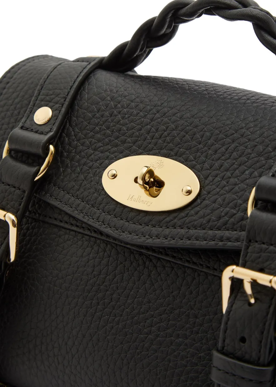 Alexa mini grained leather top handle bag