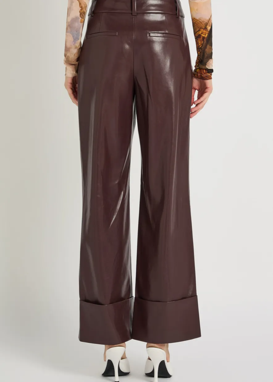 Alexander wide-leg faux leather trousers