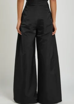 Alexandra wide-leg silk trousers