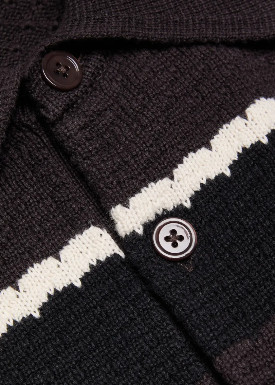 Alfie striped cotton polo jumper