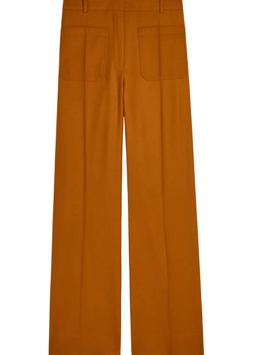 Alina flared-leg twill trousers