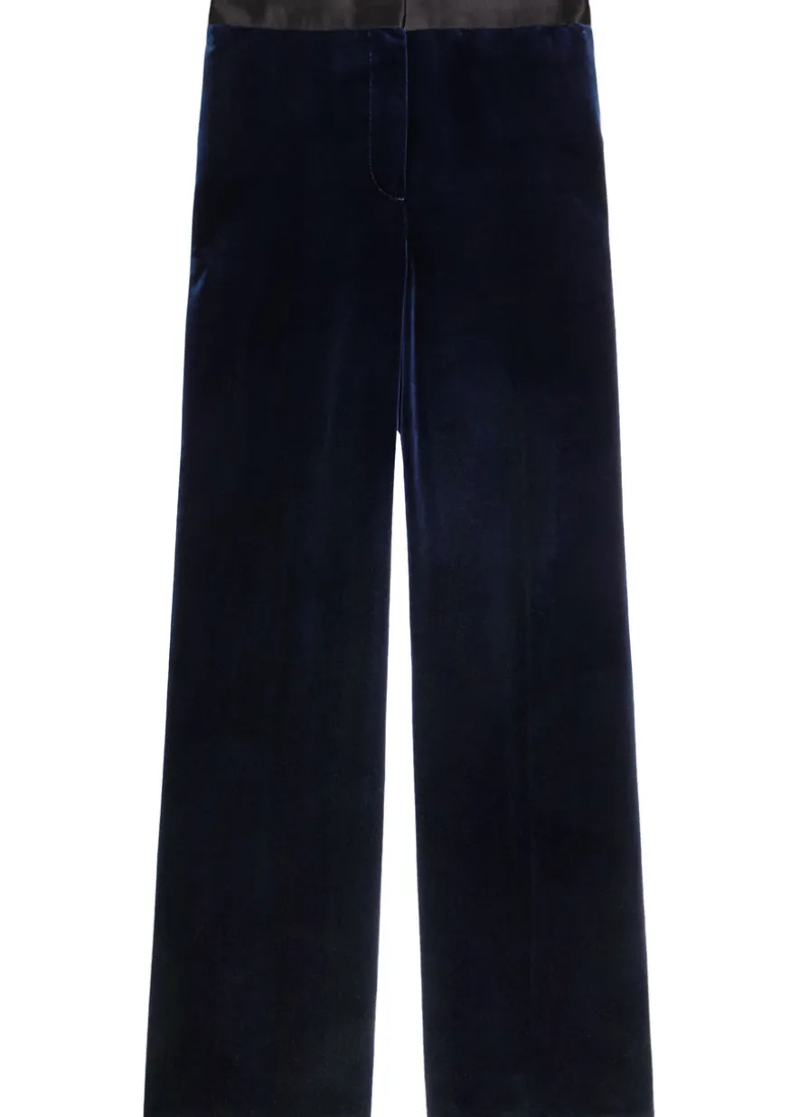 Alina flared-leg velvet trousers