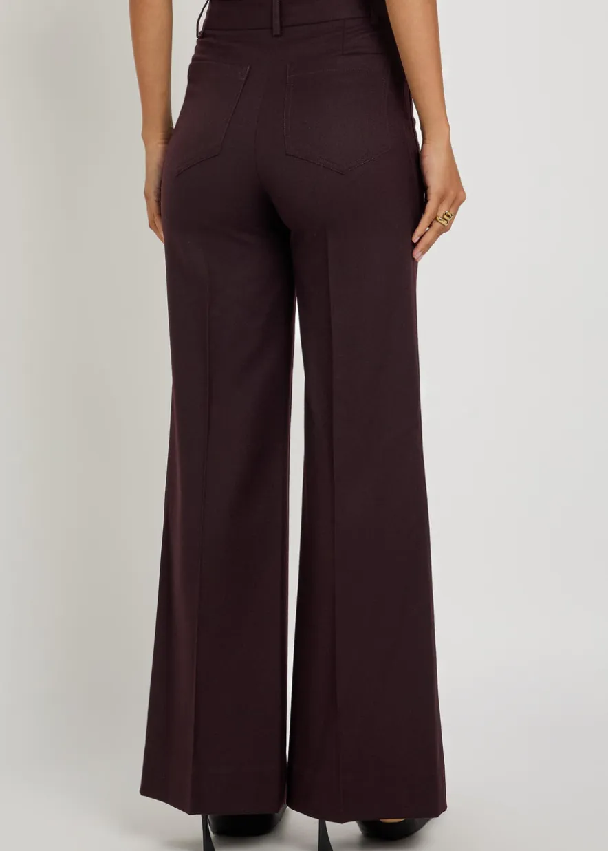 Alina flared-leg wool trousers