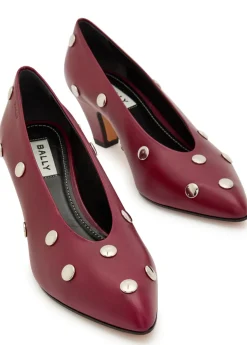 Aline 55 stud-embellished leather pumps