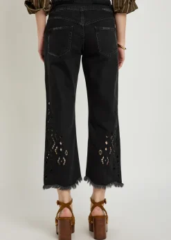 Alison cut-out cropped denim jeans