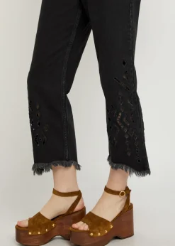 Alison cut-out cropped denim jeans