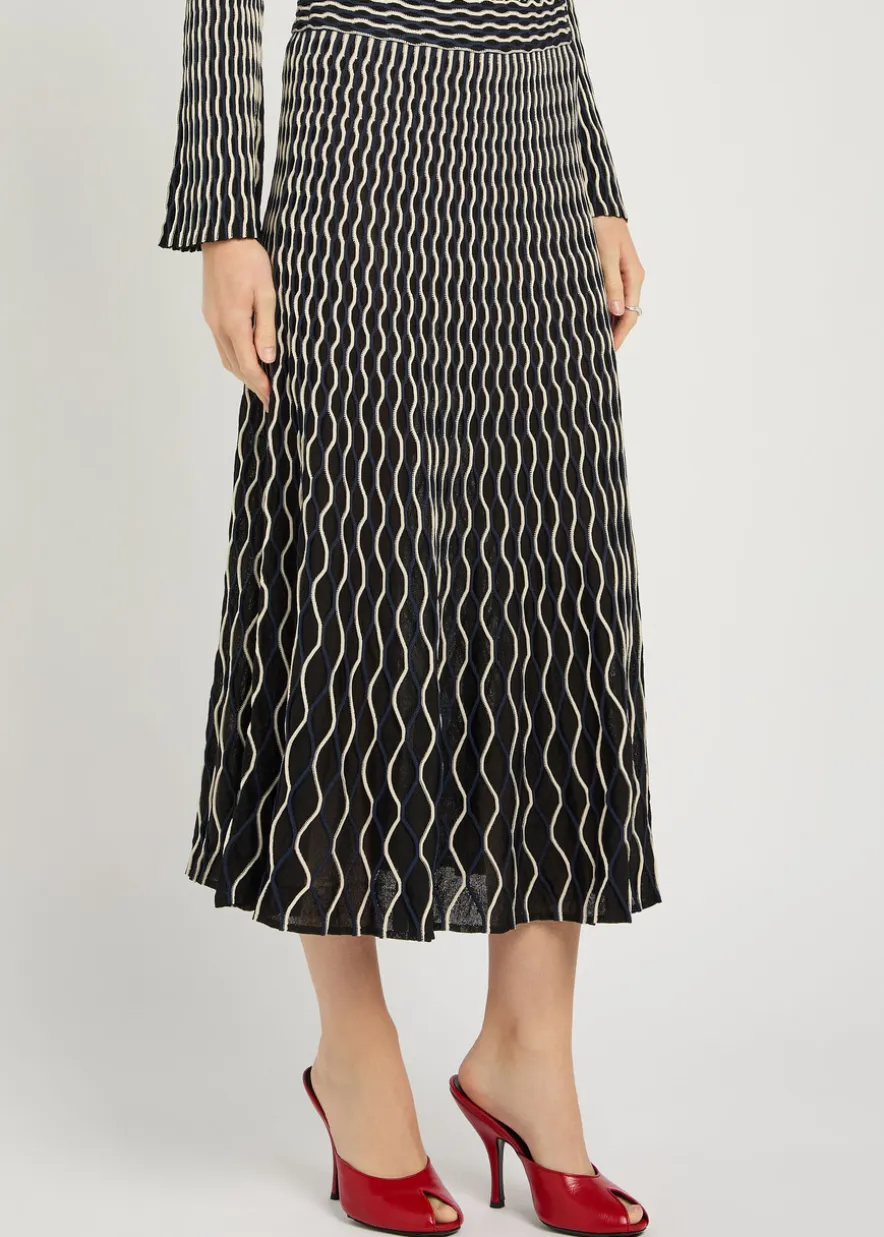 Aliza textured knit midi skirt