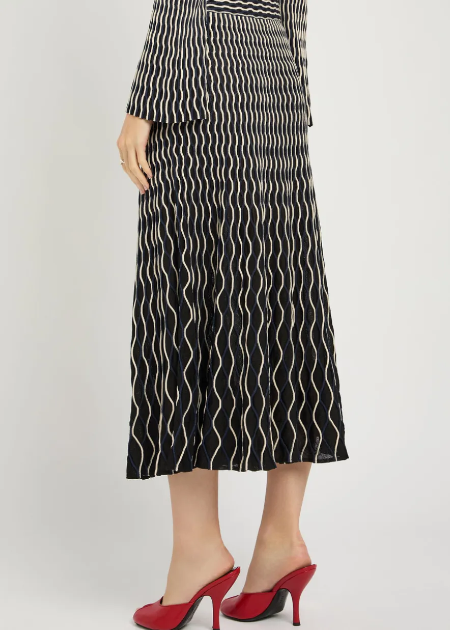 Aliza textured knit midi skirt