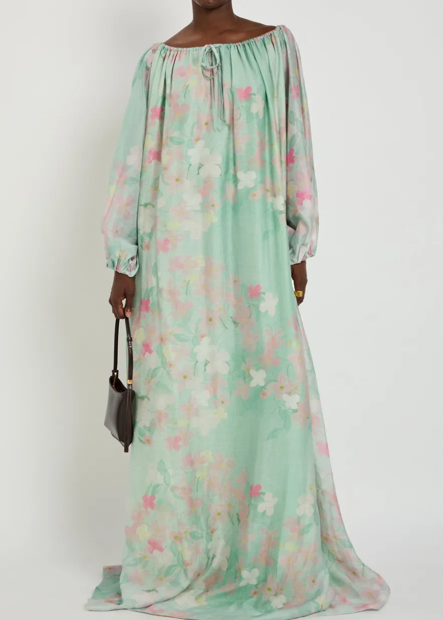 Ally floral-print woven maxi dress