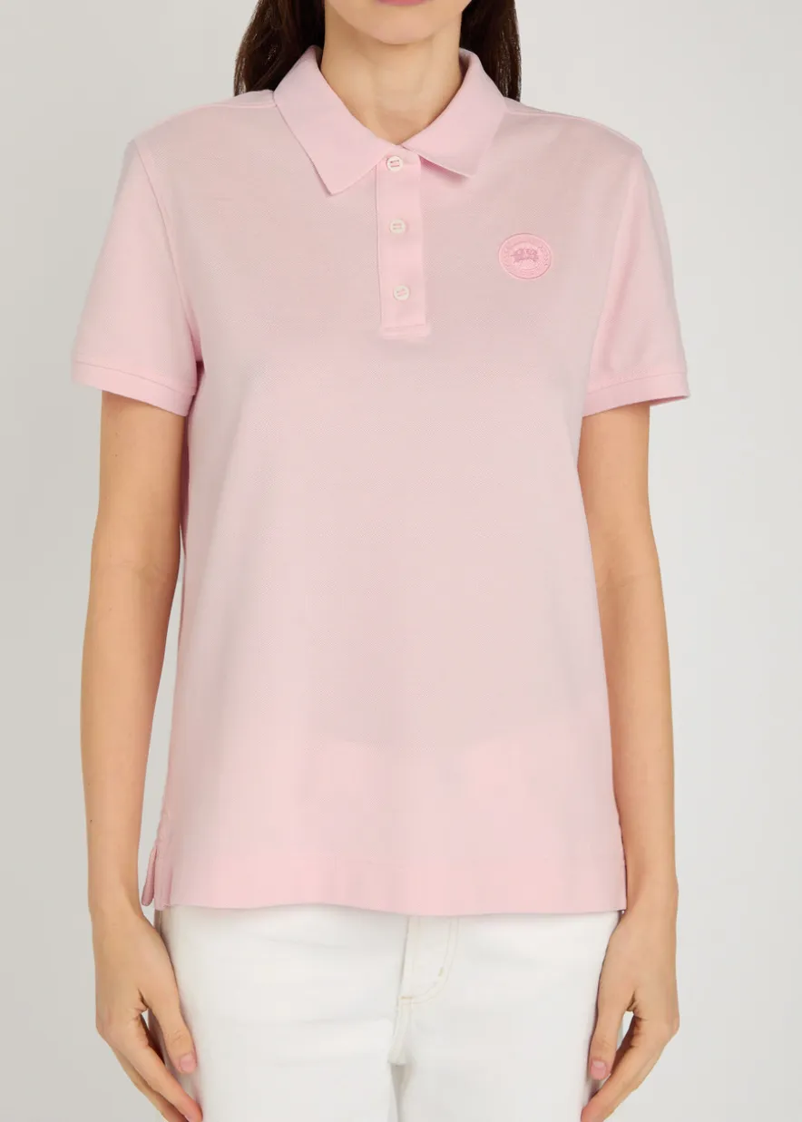 Almira logo-appliqued piqué cotton polo shirt
