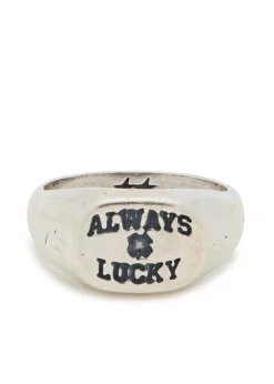 Always Lucky sterling silver-plated signet ring
