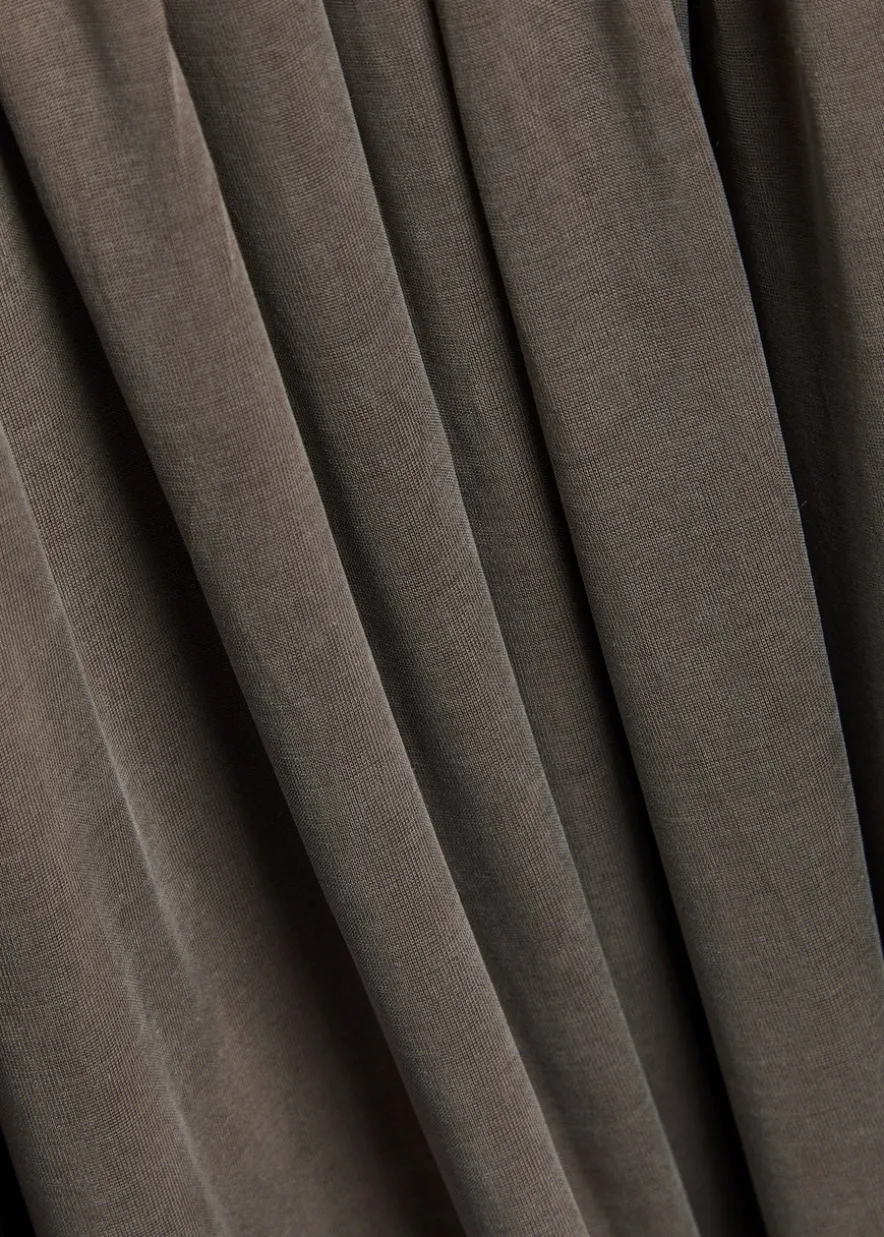 Alyve scarf-effect brushed jersey maxi dress