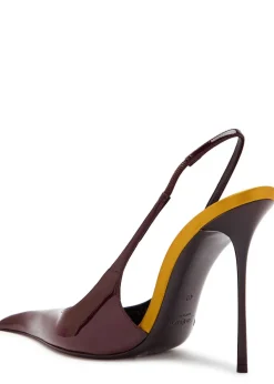 Amalia 110 patent leather slingback pumps