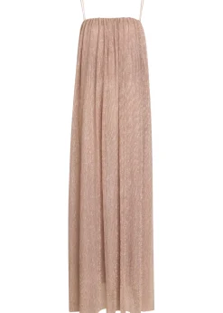 Amante metallic-mesh maxi dress