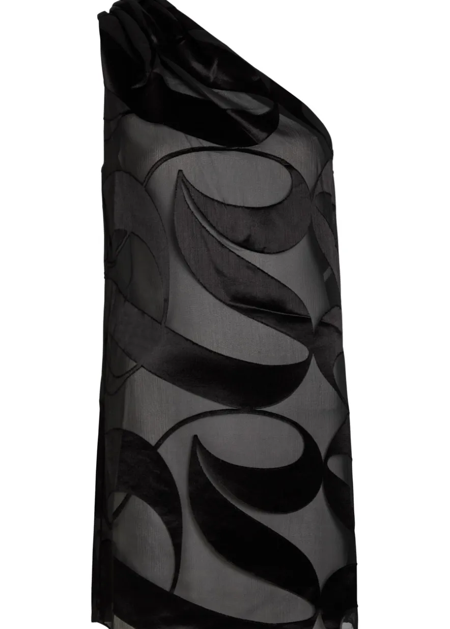 Amaris devoré georgette mini dress