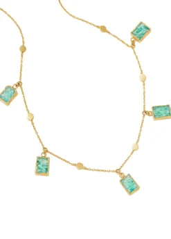 Amazonite Lena 18kt gold vermeil choker
