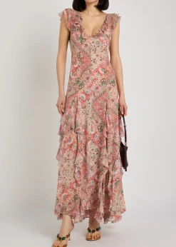 Ambika patterned silk-chiffon maxi dress