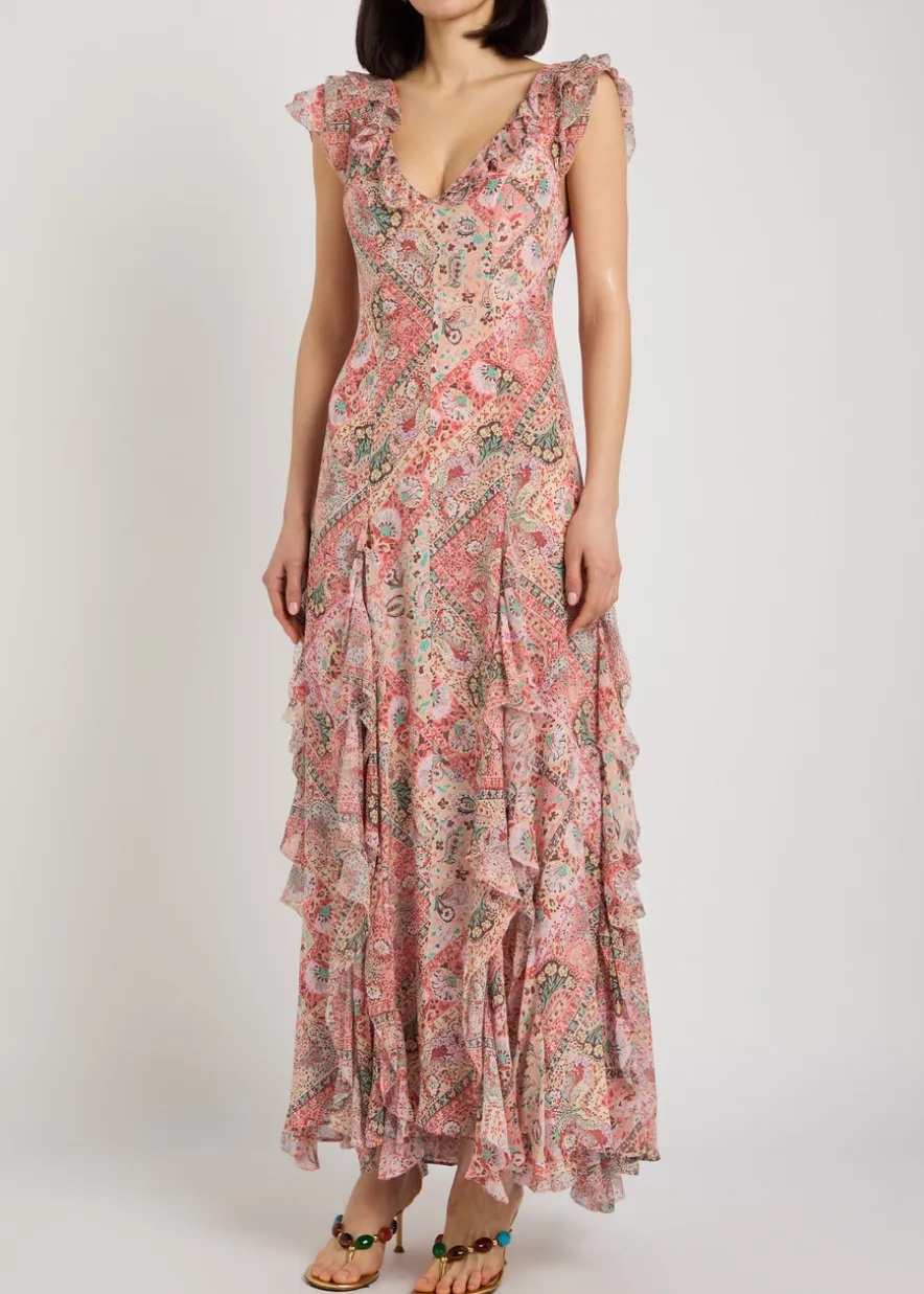 Ambika patterned silk-chiffon maxi dress