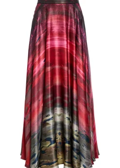 Ameera printed silk skirt