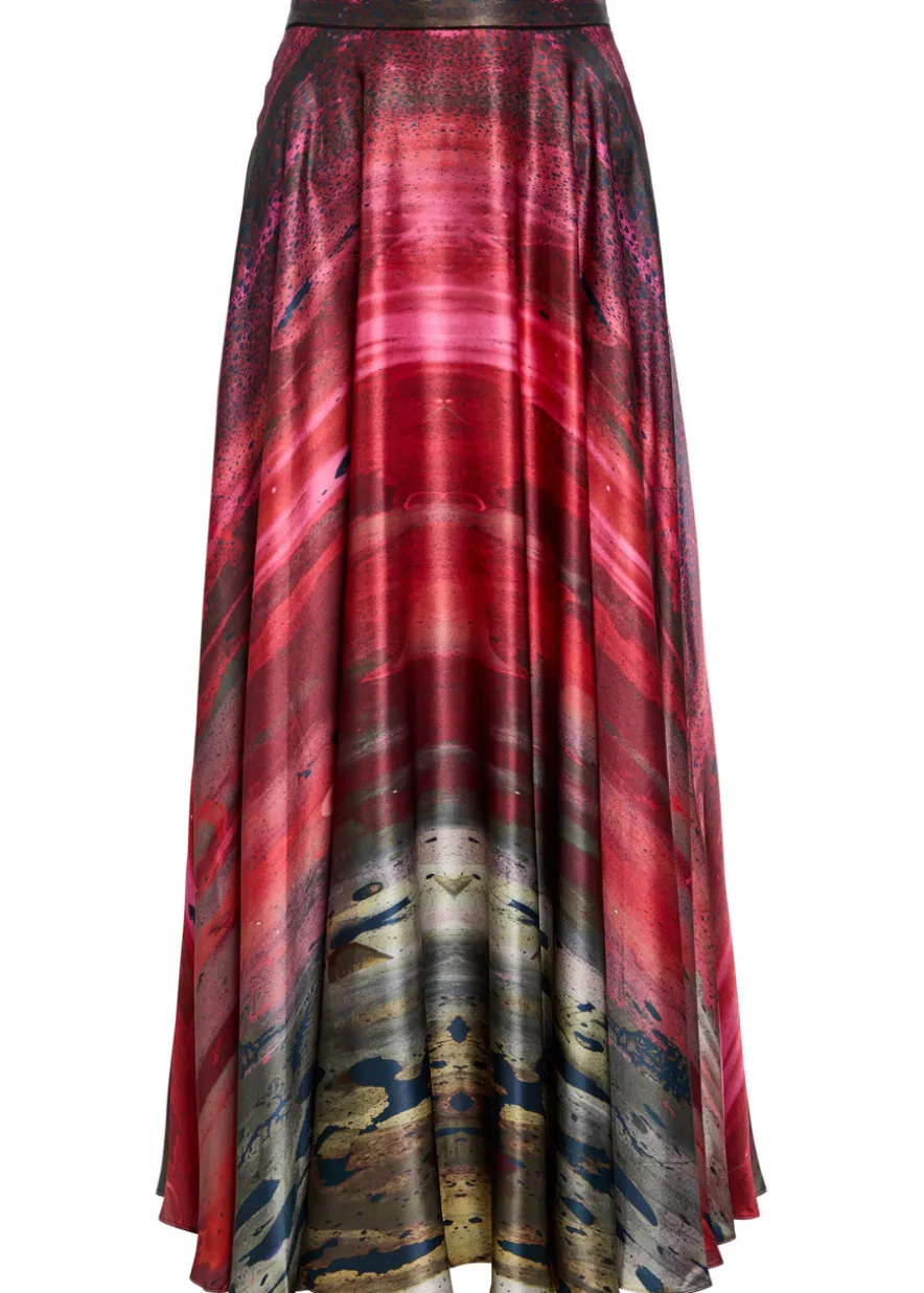 Ameera printed silk skirt