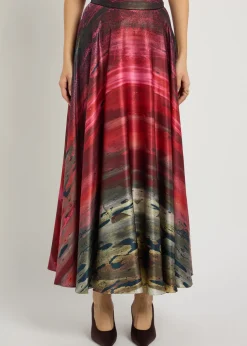 Ameera printed silk skirt