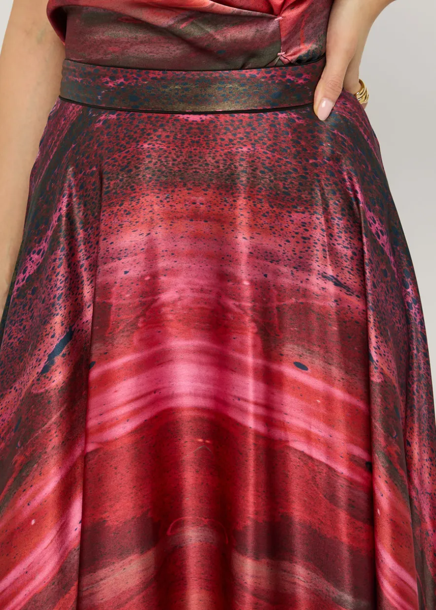 Ameera printed silk skirt